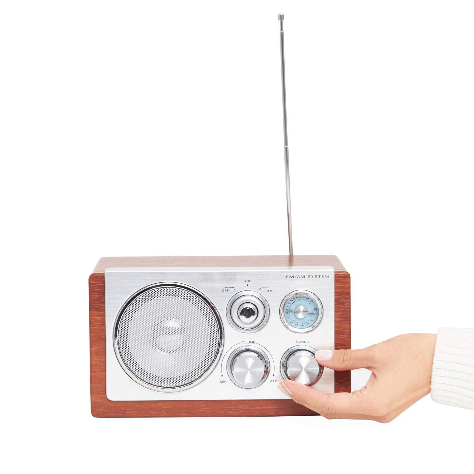AM/ FM-Radio CLASSIC - braun - silber-843