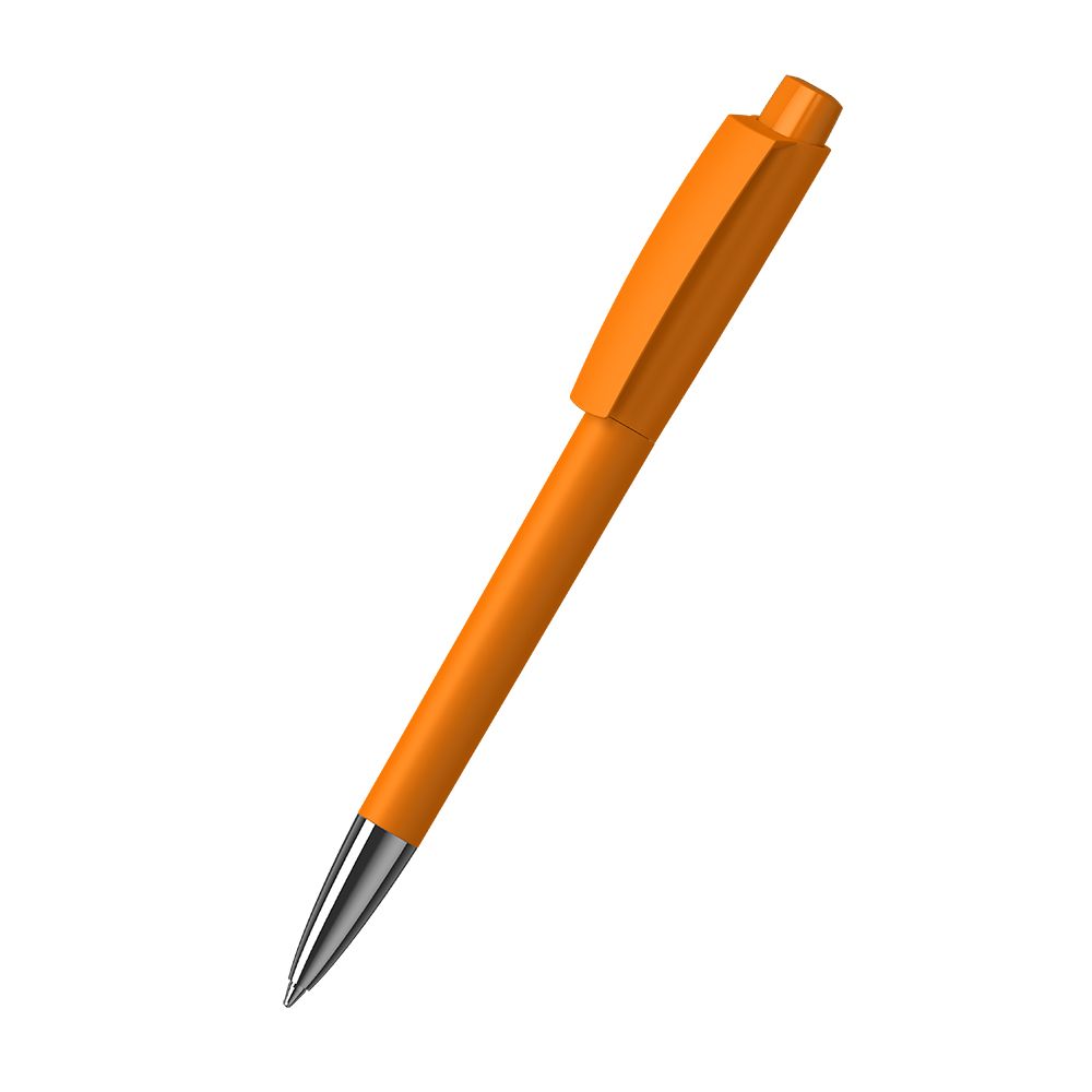 Druckkugelschreiber Zeno softtouch/high gloss Mn - softtouch hellorange - hellorange-254
