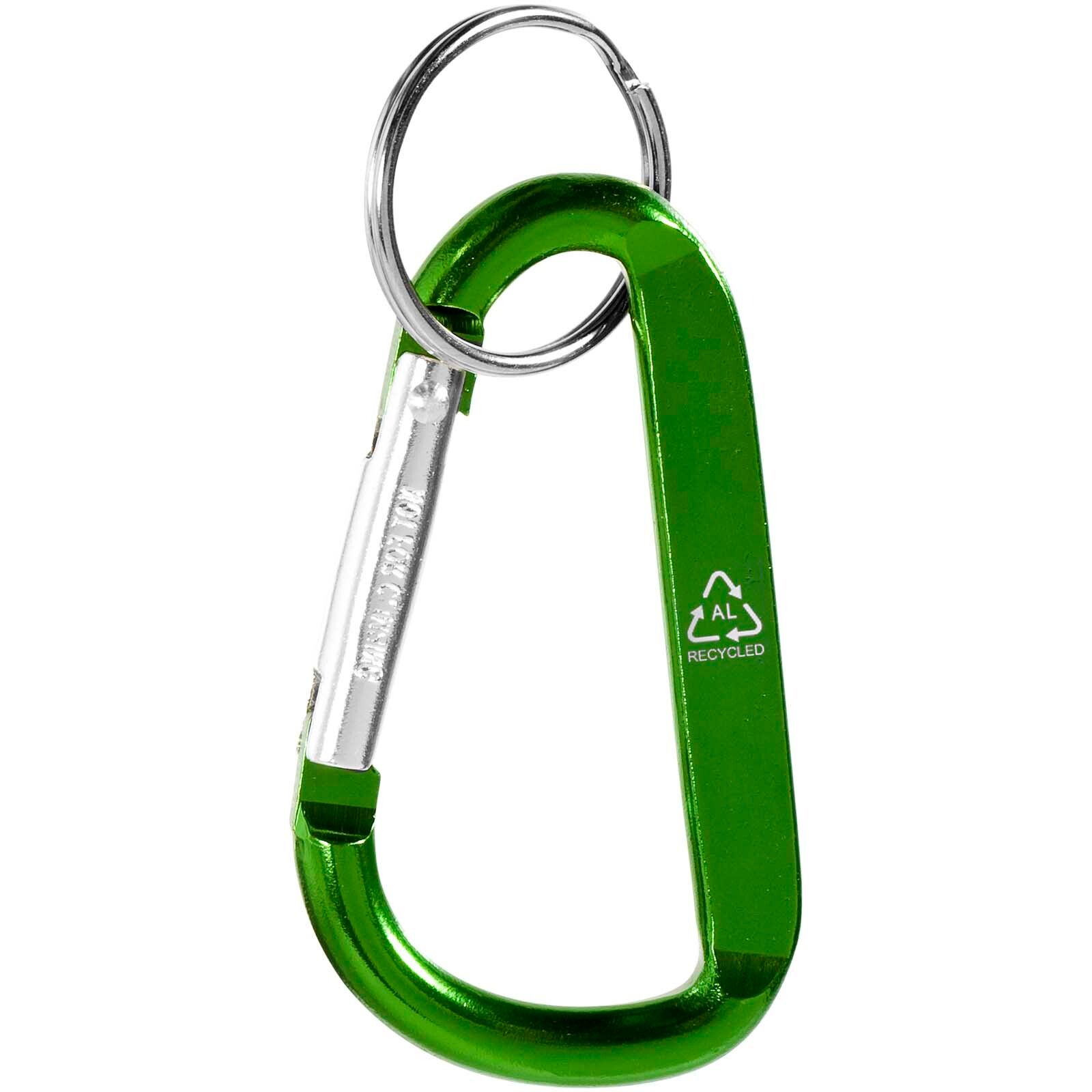 Timor RCS Karabiner Schlüsselanhänger aus recyceltem Aluminium  - grün-444