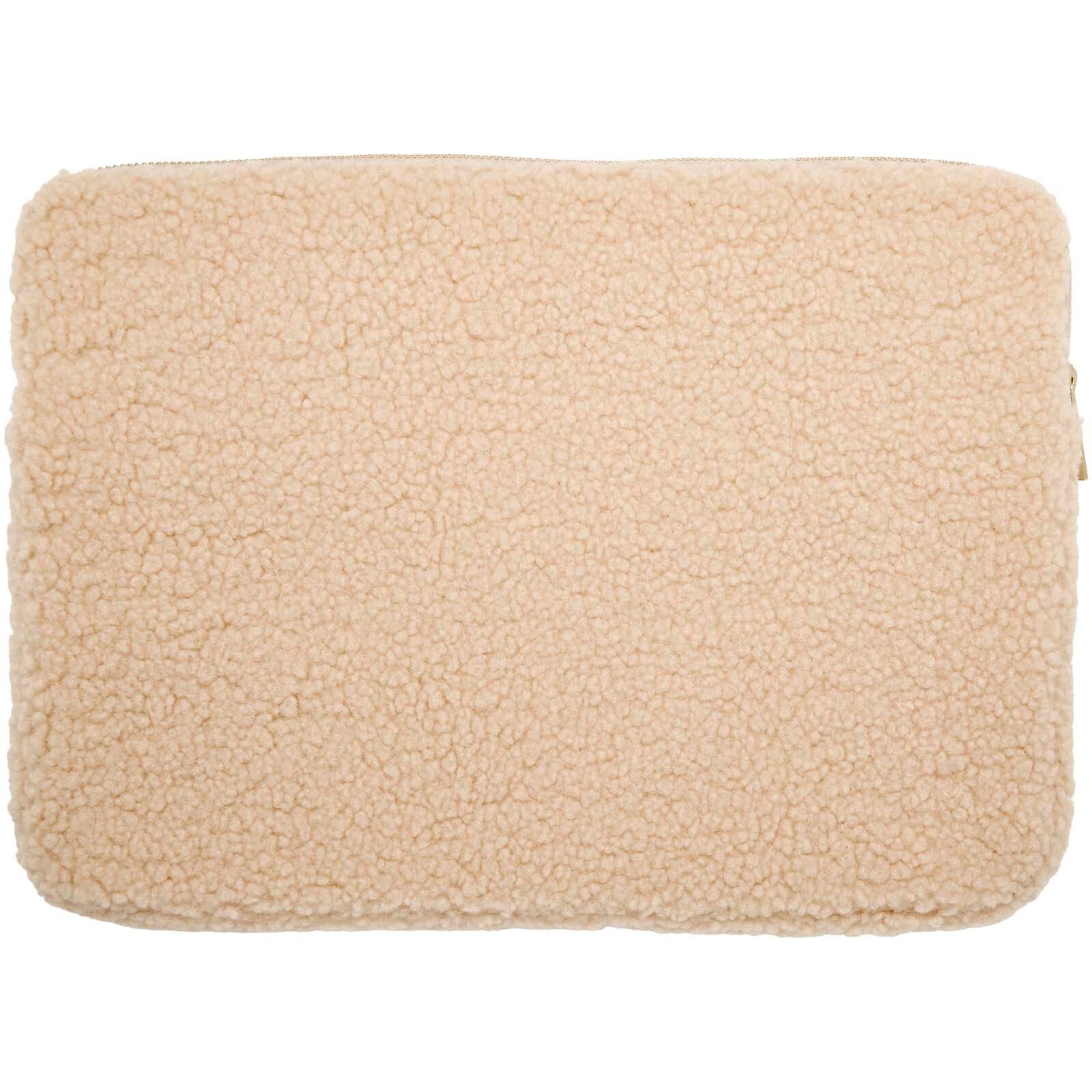 Bear 13" GRS-recycelte Sherpa Laptophülle 2 L  - natur-18