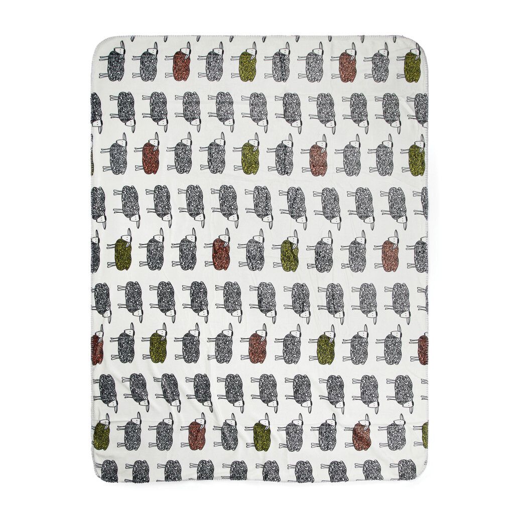 VINGA Sheep Decke aus GRS recyceltem PET - weiß-207