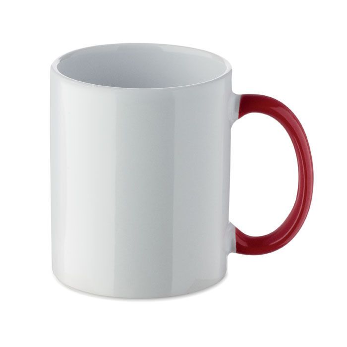 Keramikbecher 300ml FESTIMUG - weiß - rot-331