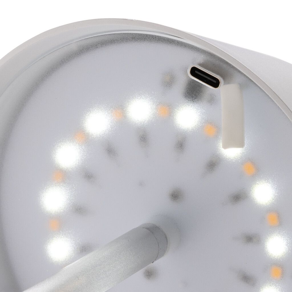 Pure Glow USB-Tischleuchte aus RCS recyceltem Kunststoff - weiß-72