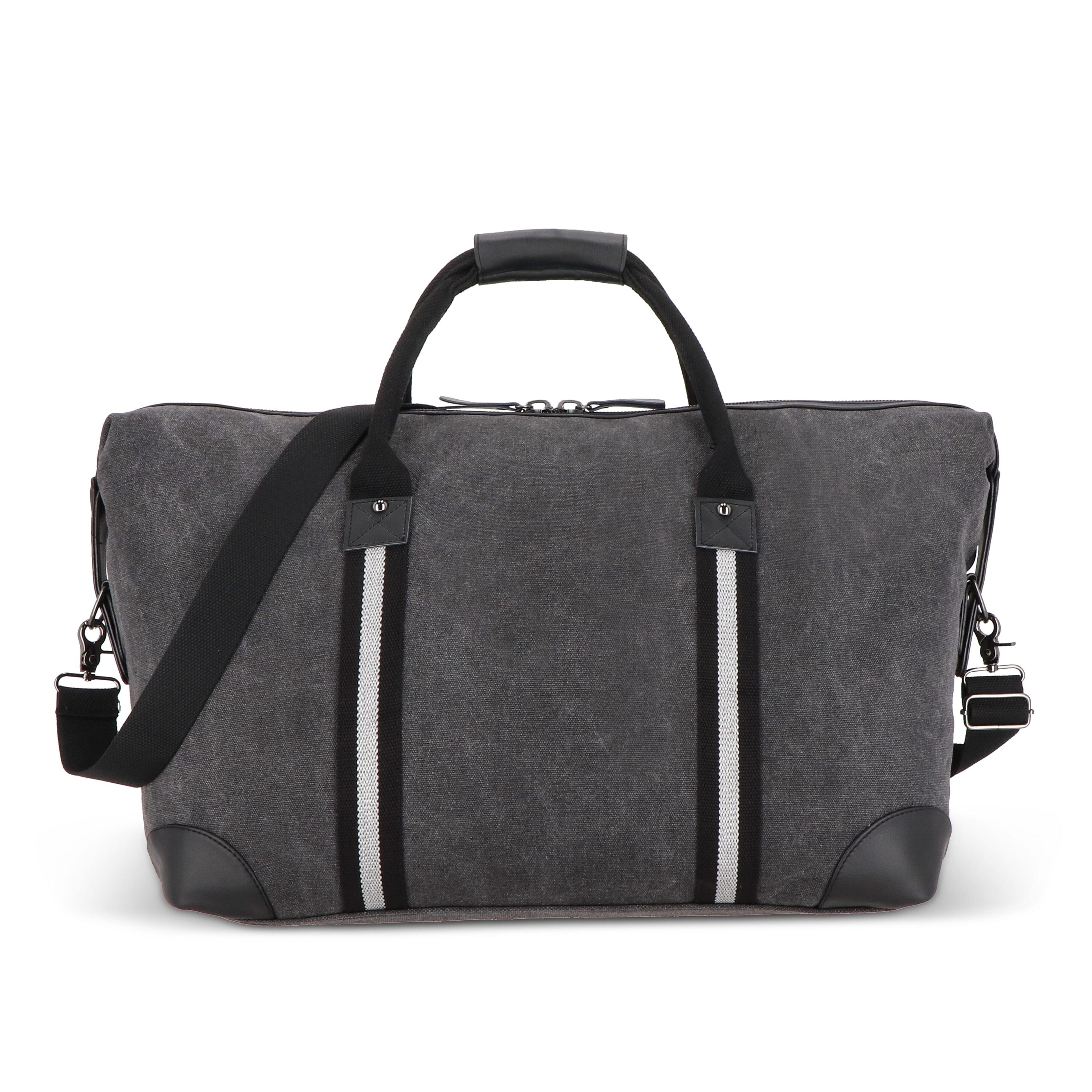 Weekender-Tasche aus Baumwoll-Canvas Harper - dunkelgrau-333