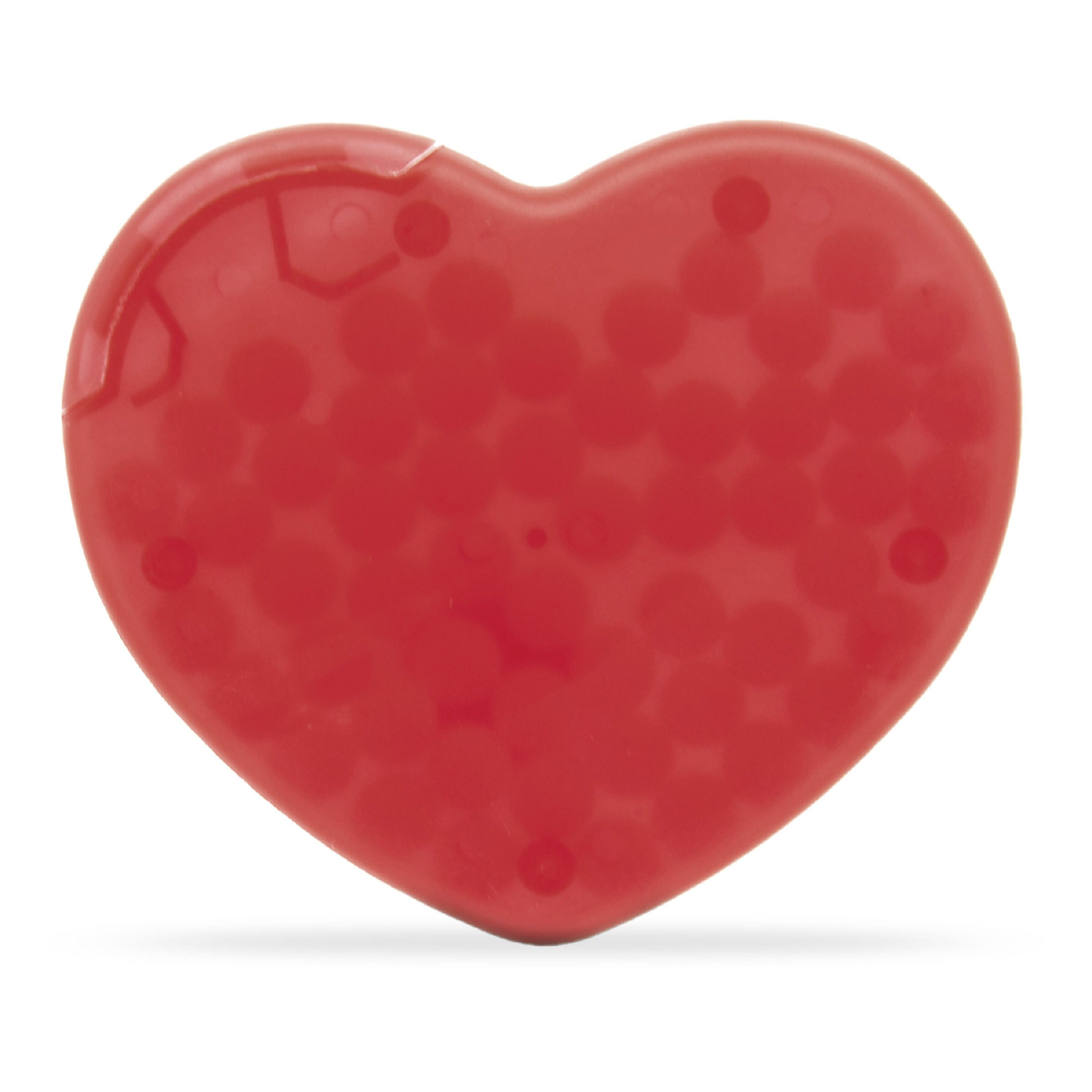 Pfefferminzdose Herz - natur  -  rot-690