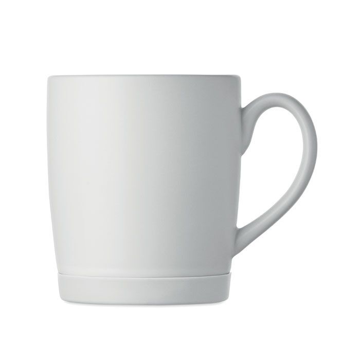 Keramikbecher 300 ml SILBASE - weiß-417