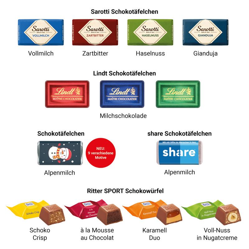 Adventskalender Haus, Lindt Schokotäfelchen-946
