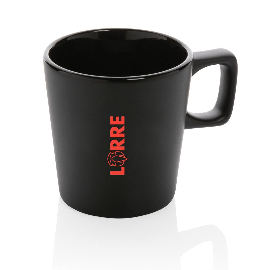 Moderne Keramik Kaffeetasse, 300ml - schwarz-678