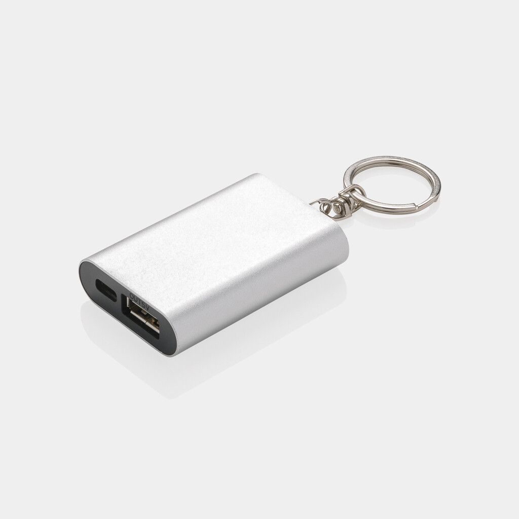 1.000 mAh Schlüsselanhänger Powerbank - silber-827