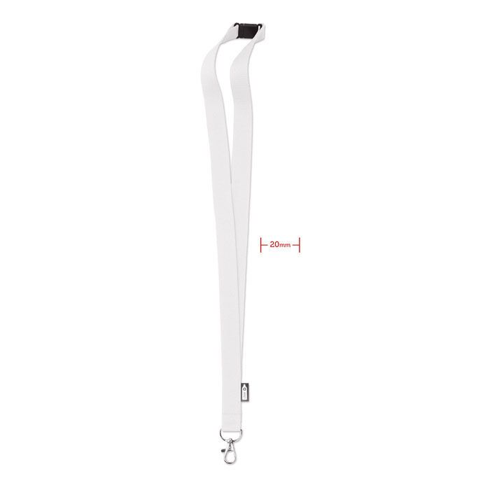 Lanyard RPET 20mm LANY RPET - weiß-790