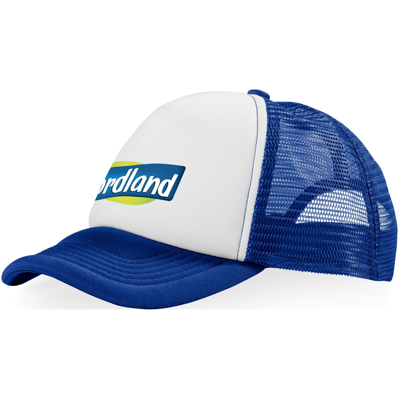 Trucker Cap mit 5 Segmenten - royalblau -  weiss-514