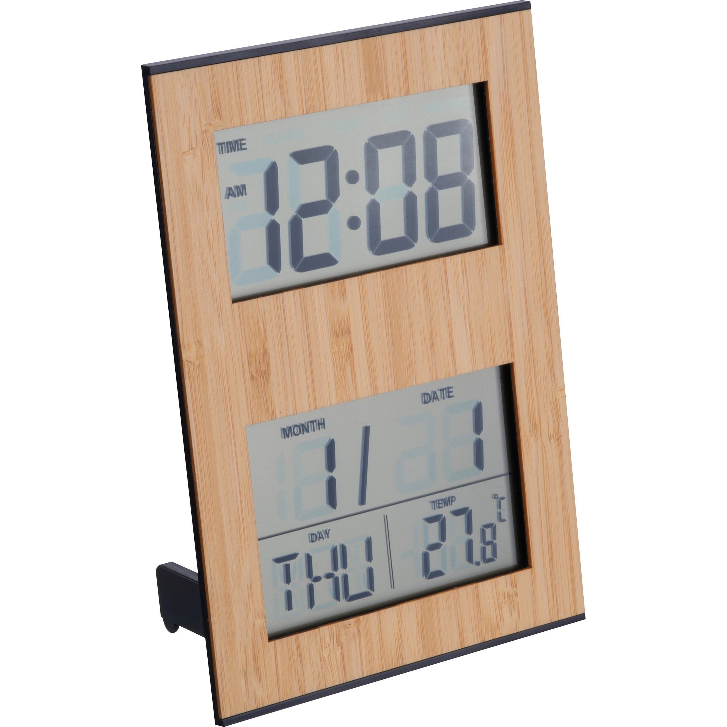 Bambus Tischuhr BRUNHILDE - beige-615
