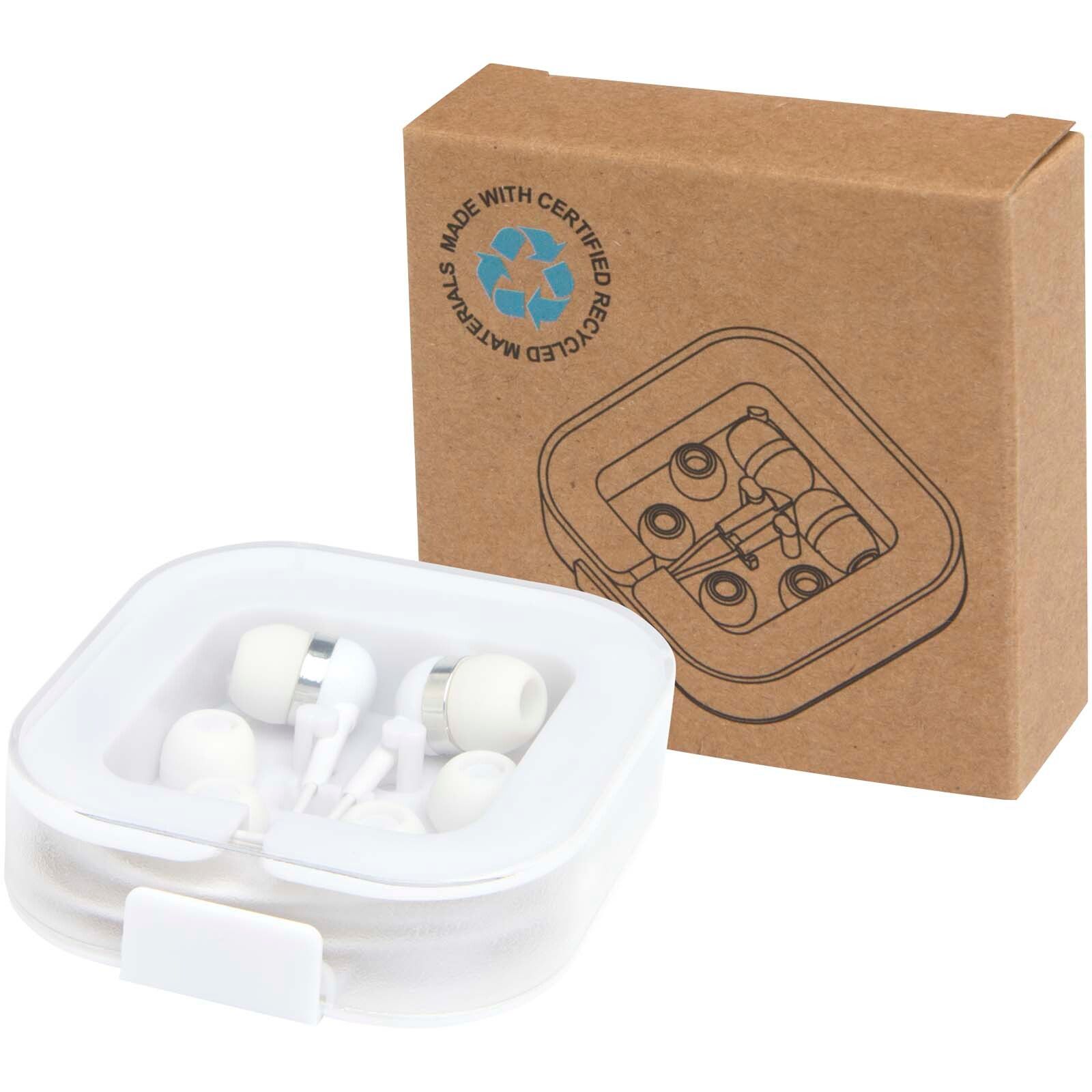 Baekdu kabelgebundenes Headset Typ-C mit Aufbewahrungsbox aus recyceltem Kunststoff - weiss-529