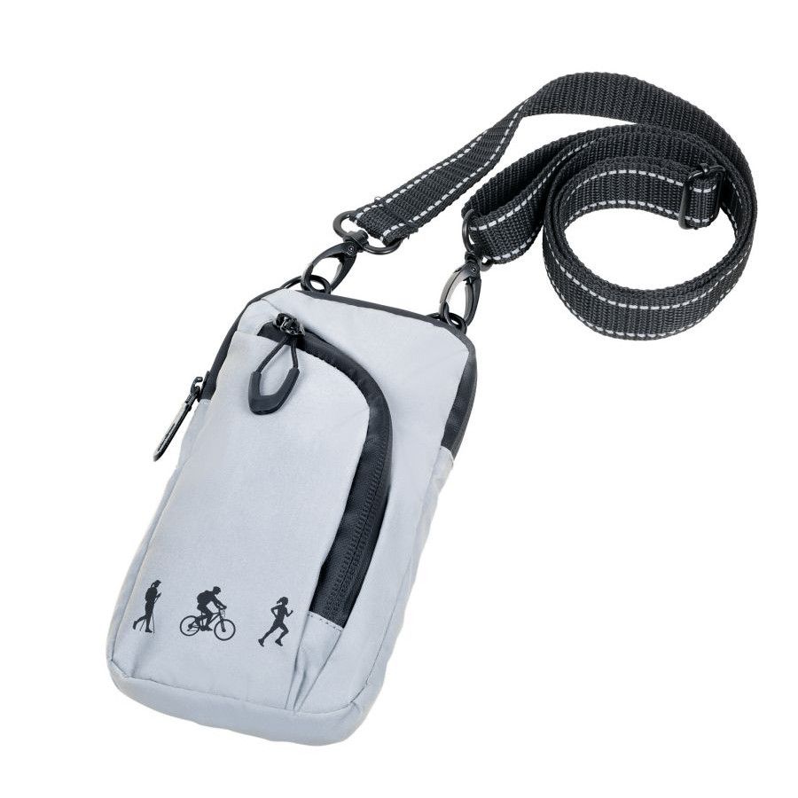 Troika Handy Umhängetasche REFLACTIVE SMARTBAG - grau - schwarz-828