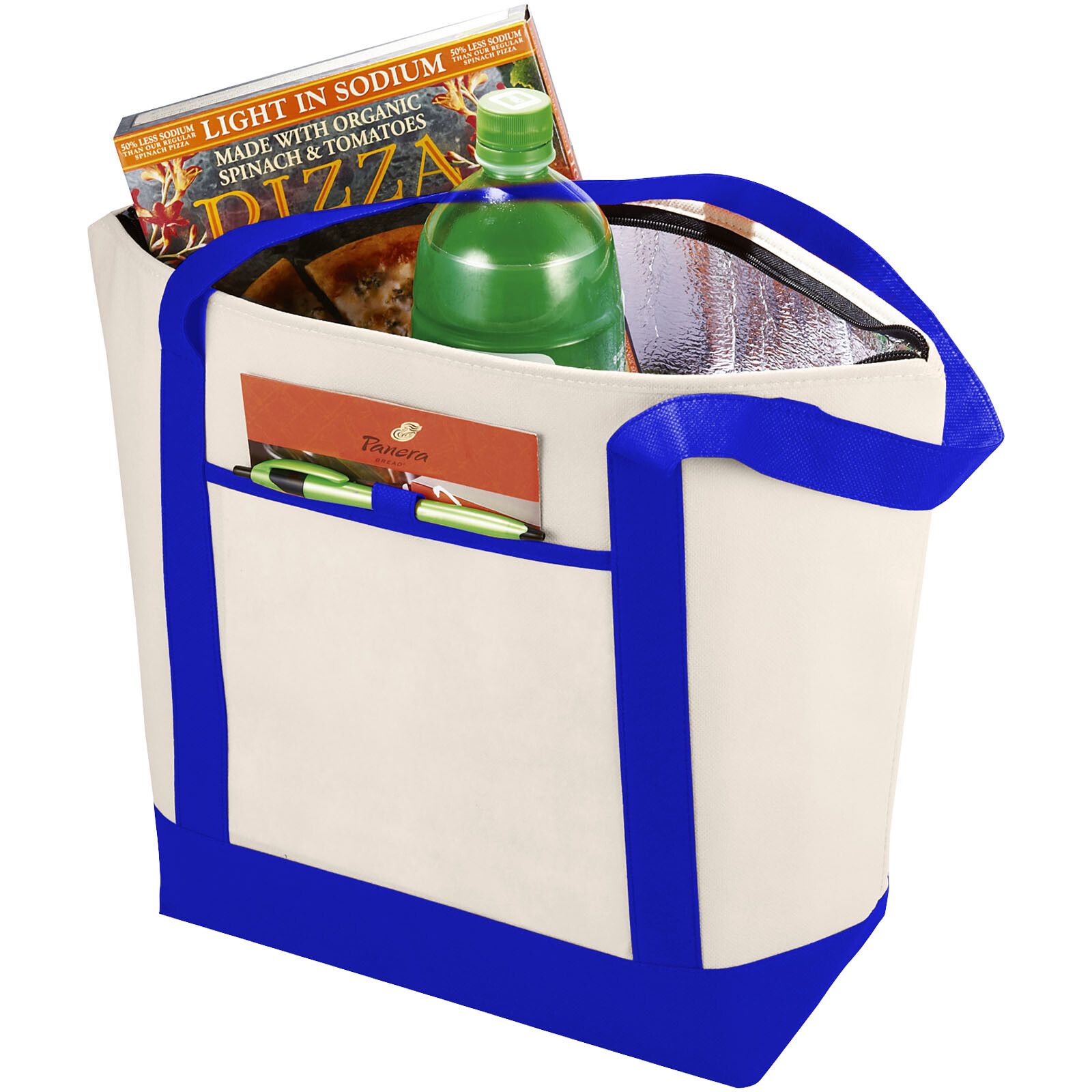 Lighthouse Non Woven Kühltasche 21L - natural -  royalblau-137
