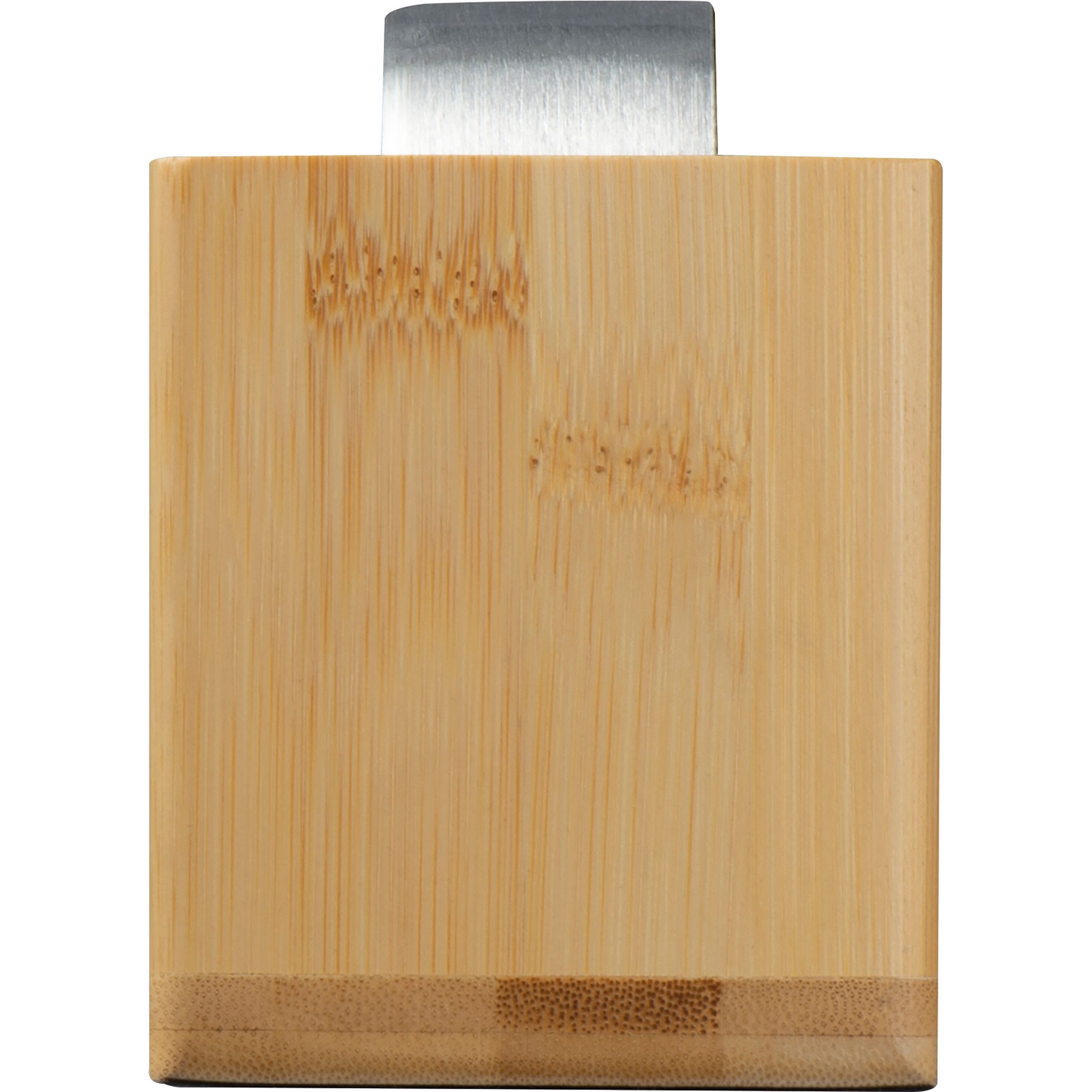 Stifteköcher aus Bambus mit analoger Uhr - beige-771