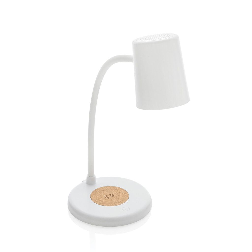 Zenara 15W Schreibtischlampe aus RCS rec. Plastik & Kork - weiß-366