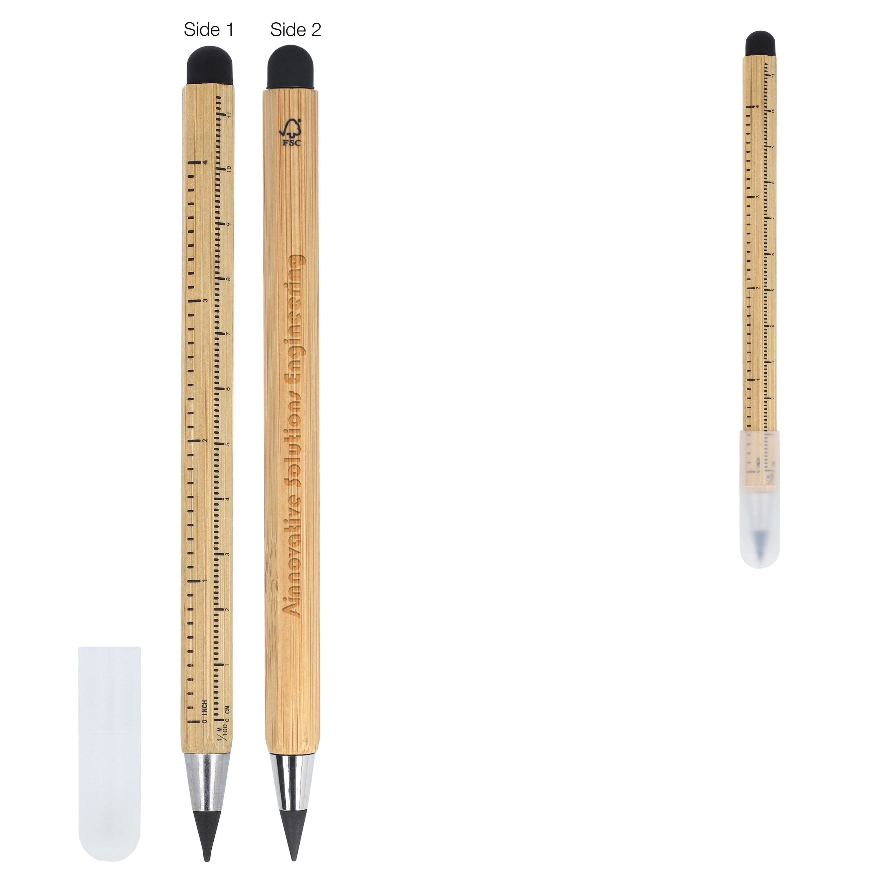 Langlebiger Bleistift und Lineal aus Bambus - natur-937