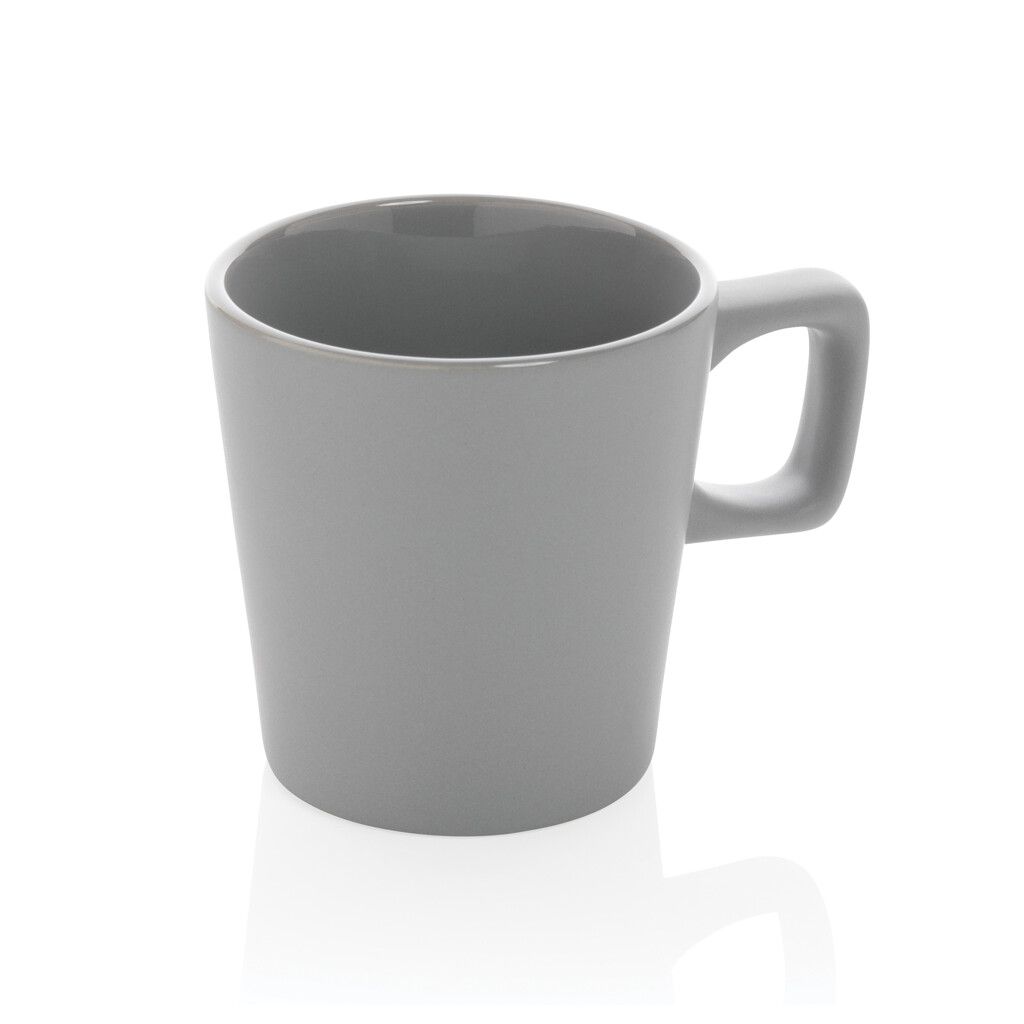 Moderne Keramik Kaffeetasse, 300ml - grau-342