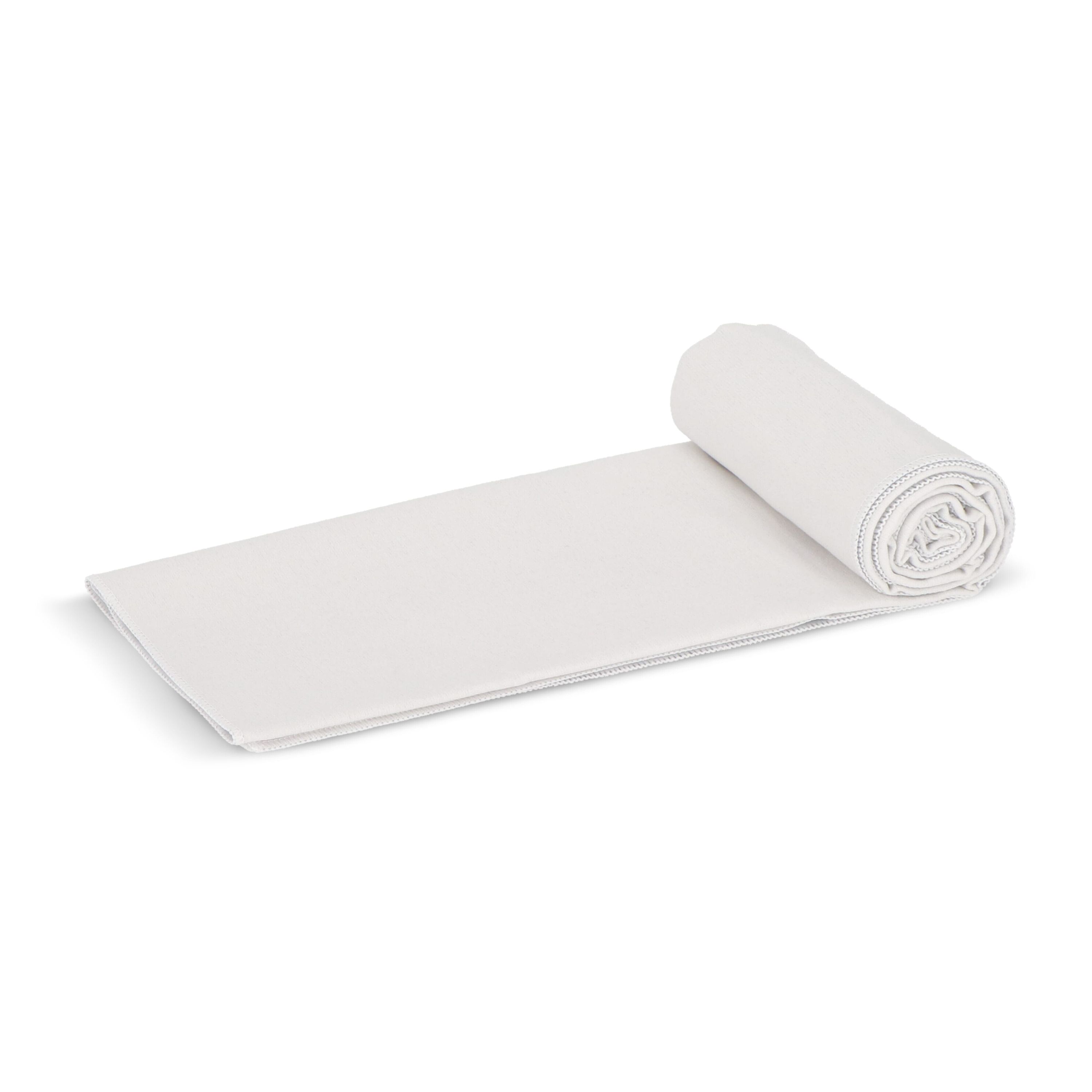 Schnelltrocknendes Handtuch R-PET 100 x 180 cm Sublimation - weiss  -  grau-203