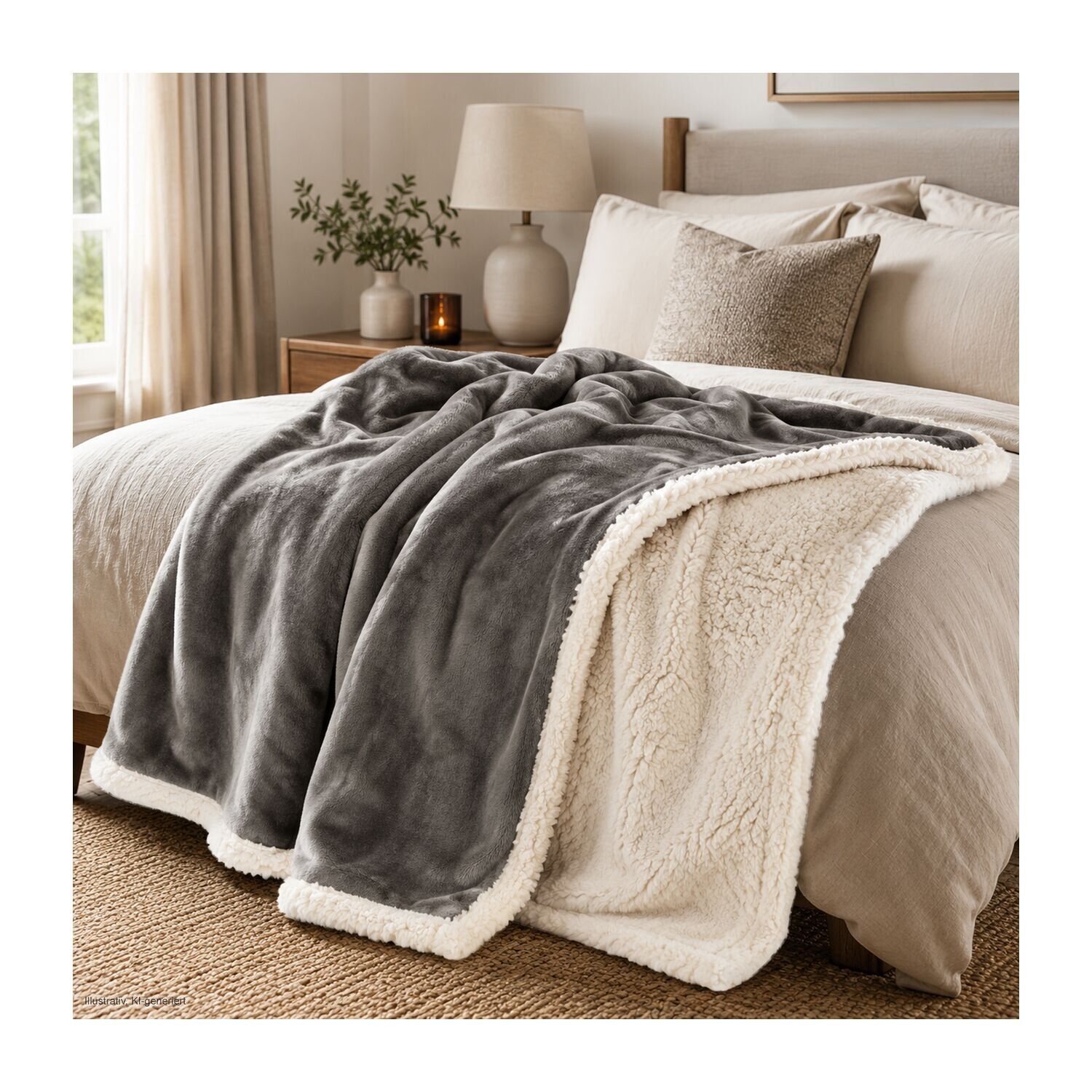 Kuscheldecke Sherpa - 150 x 200 cm, 430 g/m²-899