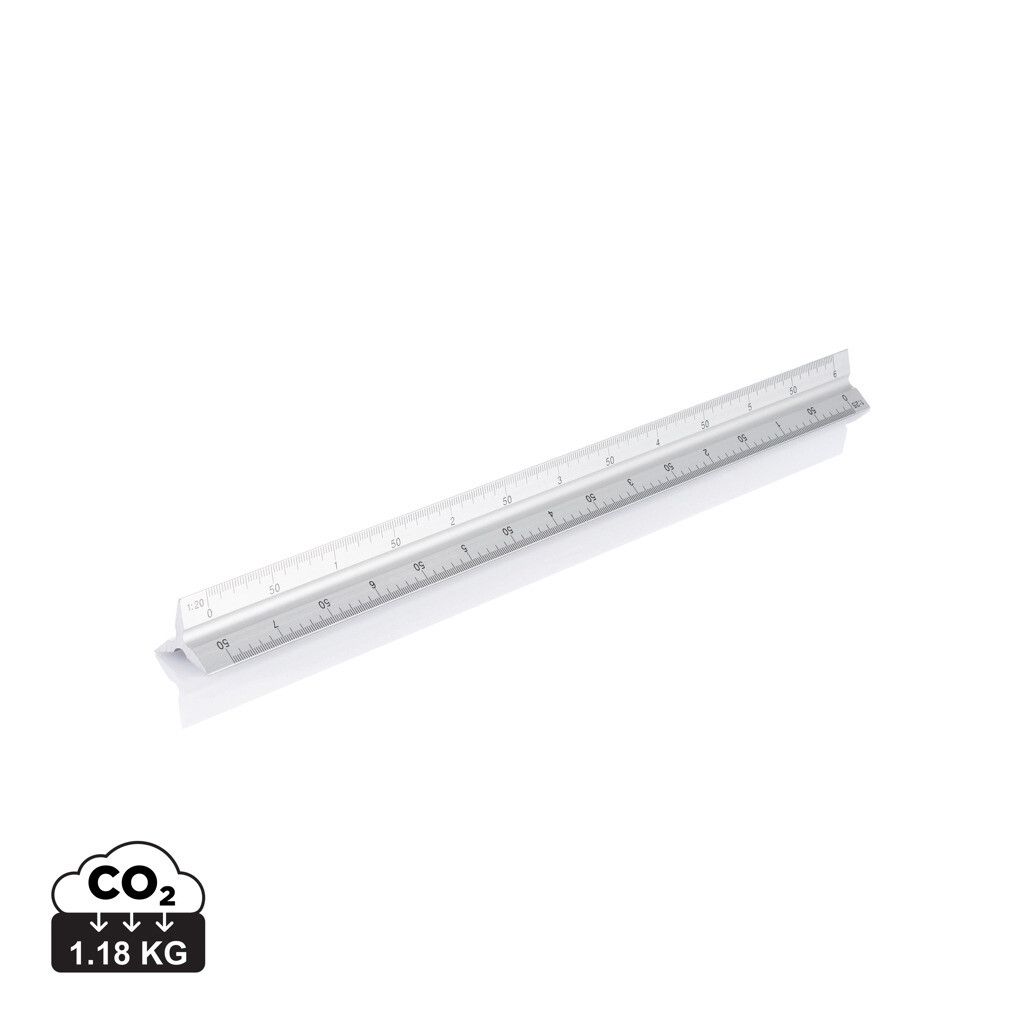 Aluminiumlineal 30 cm - silber-982