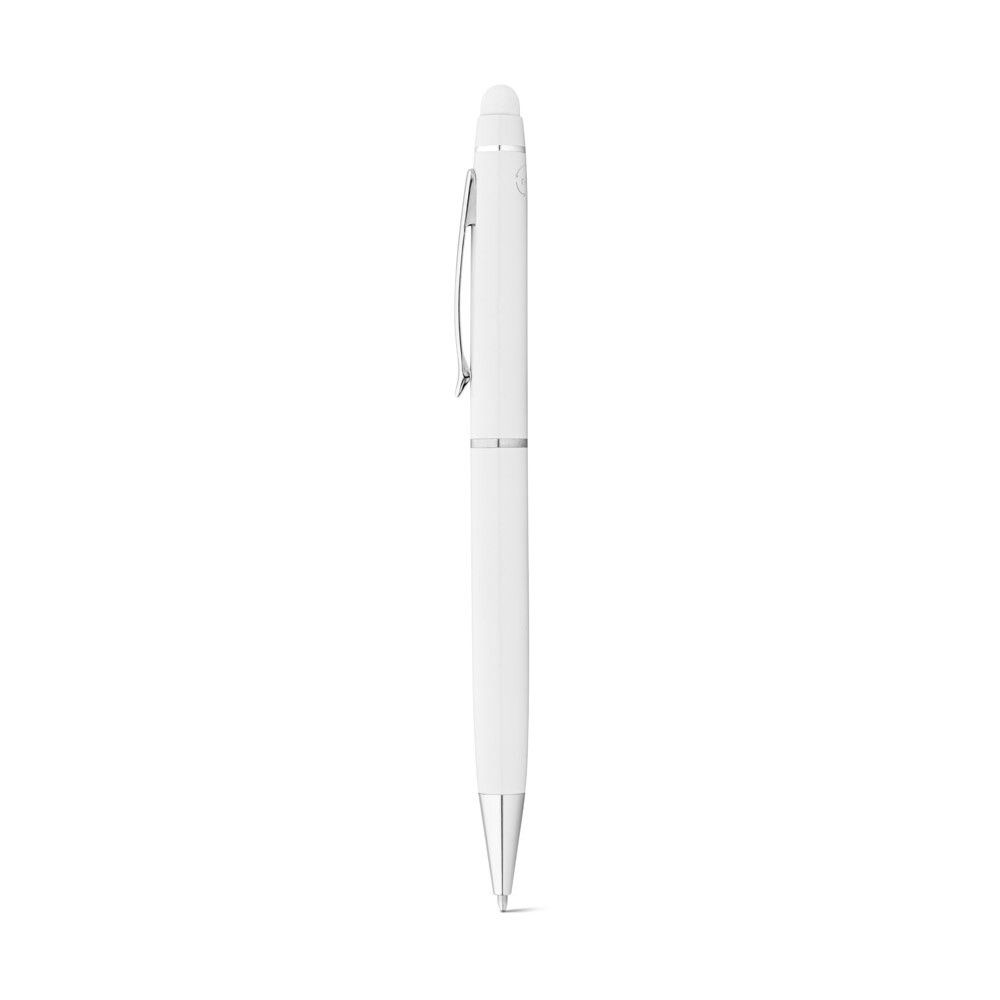 JULIE Kugelschreiber aus recyceltem Aluminium (100 % rAL) mit Touchpen - weiß-691