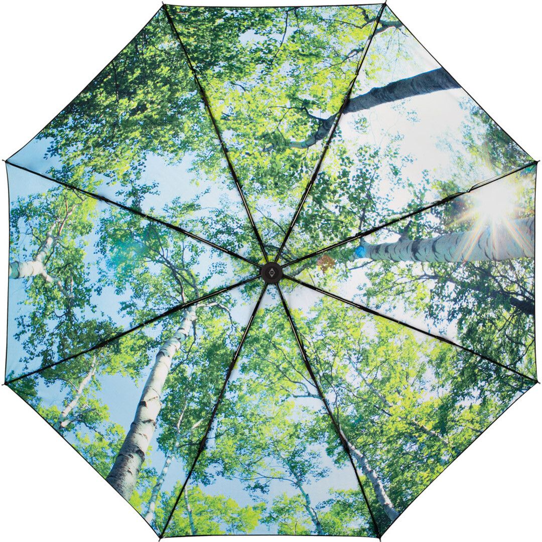 AC-Taschenschirm FARE® Impressions Ø100 cm - schwarz - wald - design-455