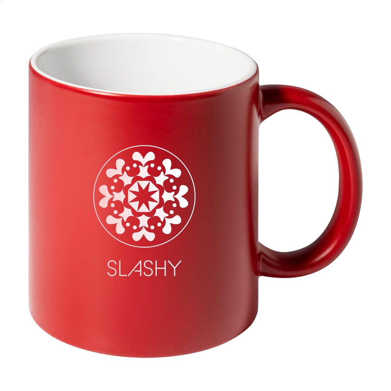 Covory Tasse, 350 ml - rot - weiß-649