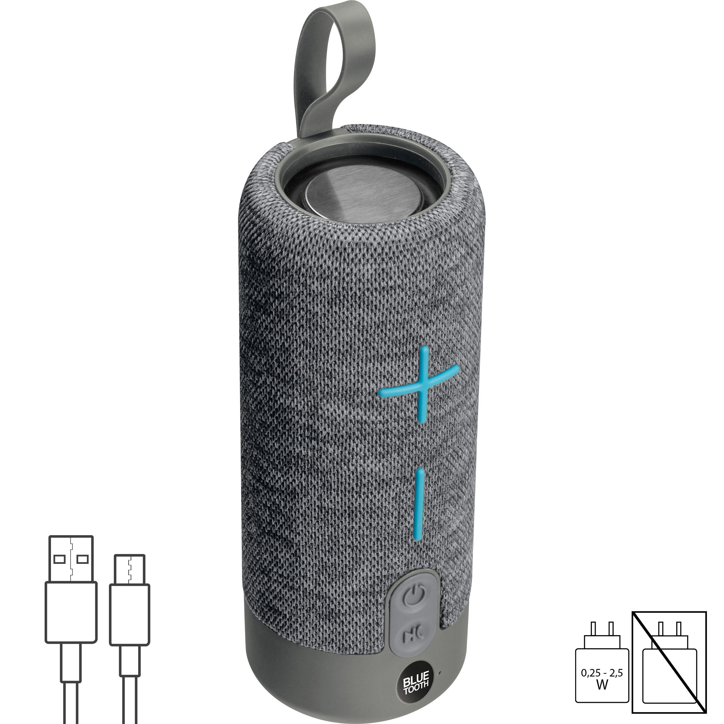 Bluetooth Lautsprecher Box  - silbergrau-775