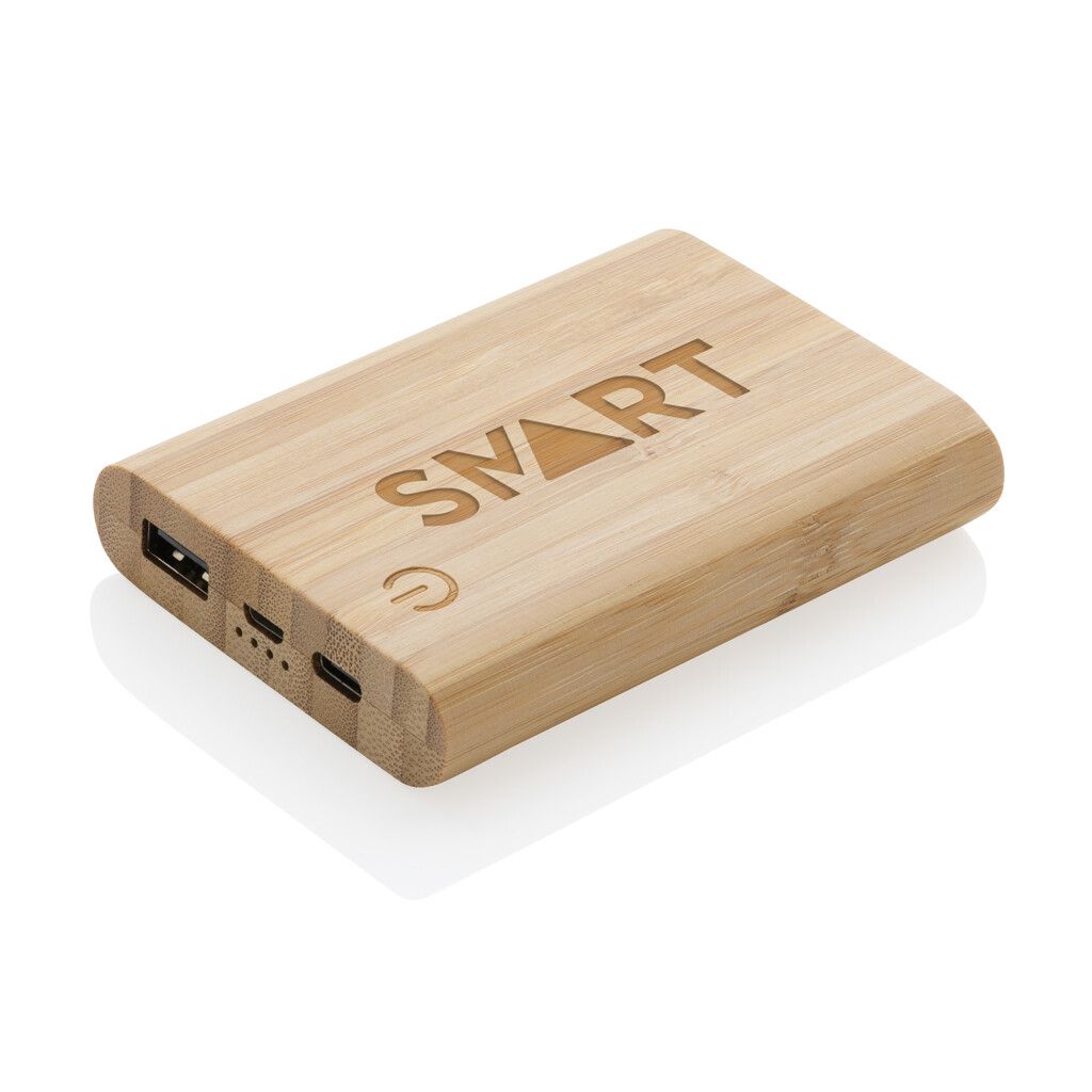 5.000mAh Bambus-Powerbank - braun-889