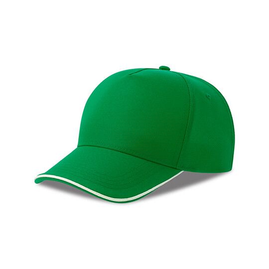 Recy Five Piping Cap - green - white-539