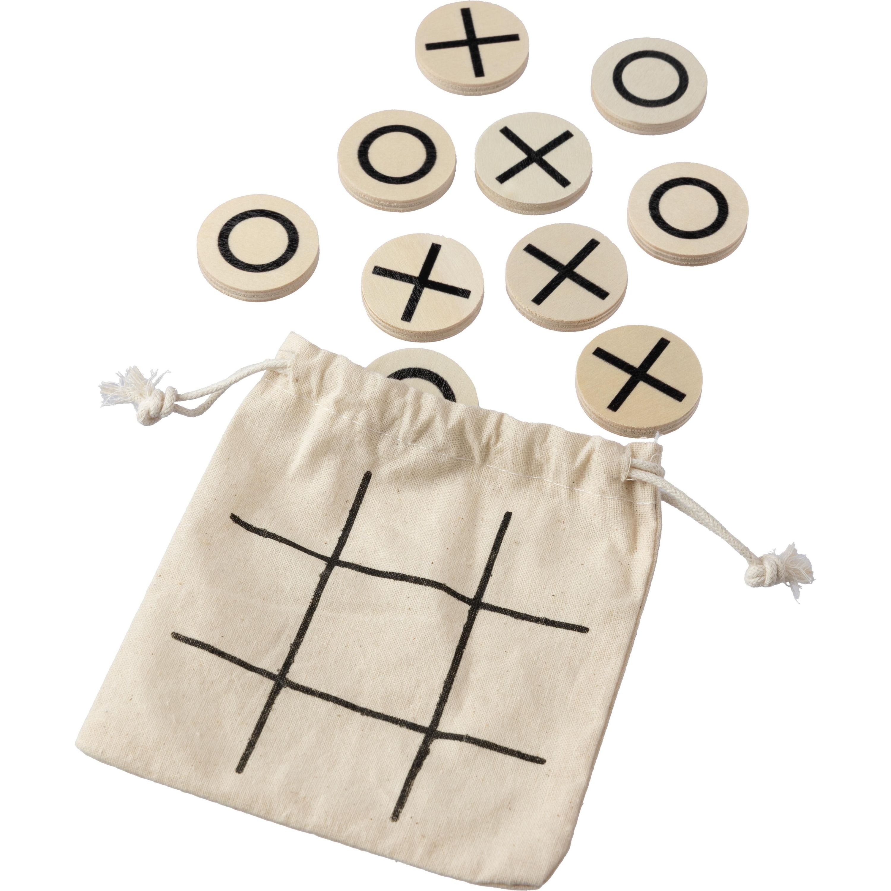 Natürliches Holz-Tic-Tac-Toe-Spiel Waltraud  - khaki-220