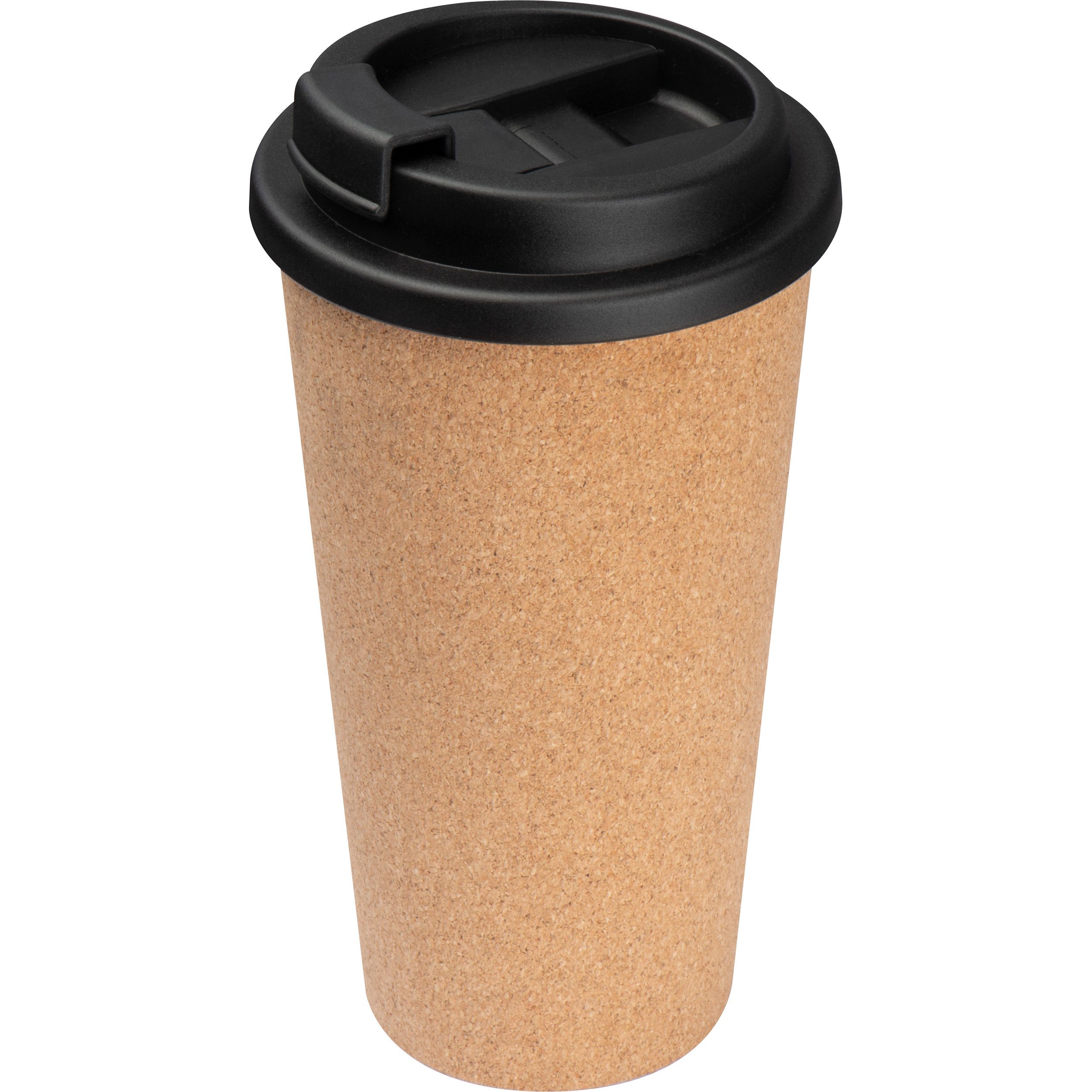 Trinkbecher mit Korkoberfläche, 400ml - beige-502