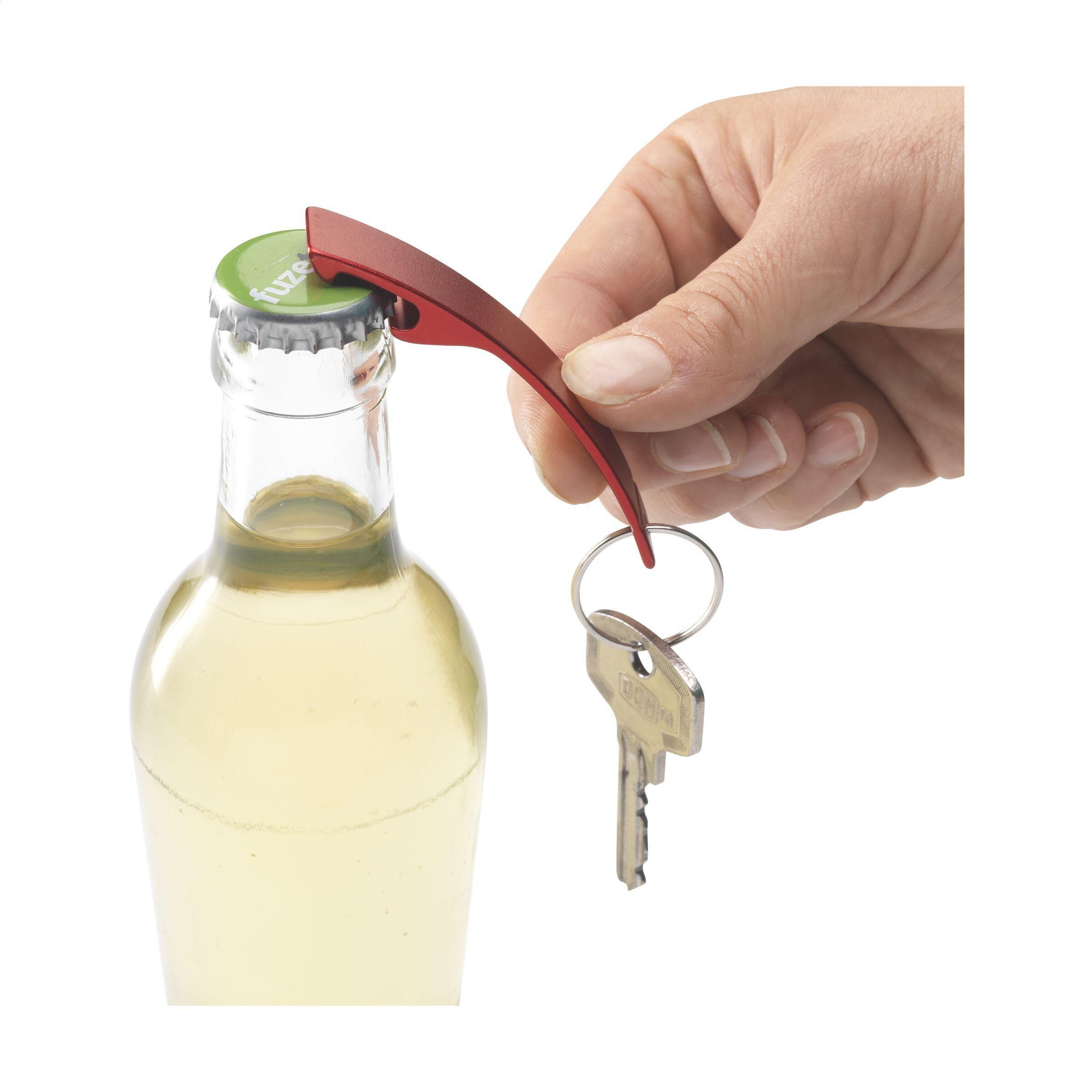 Alu Opener GRS Recycled Öffner Schlüsselanhänger - rot-928