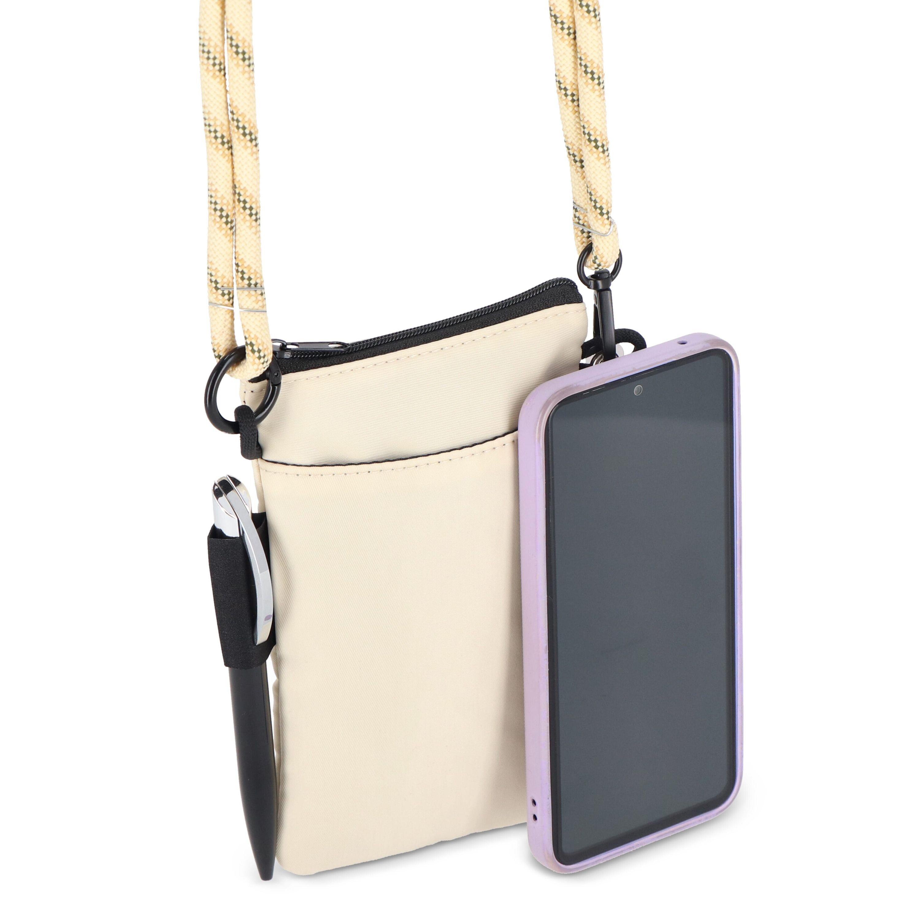 Crossbody Beutel mit Paracord Gurt - beige-171