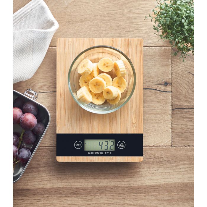 Digitale Küchenwaage Bambus PRECISE - holz-756