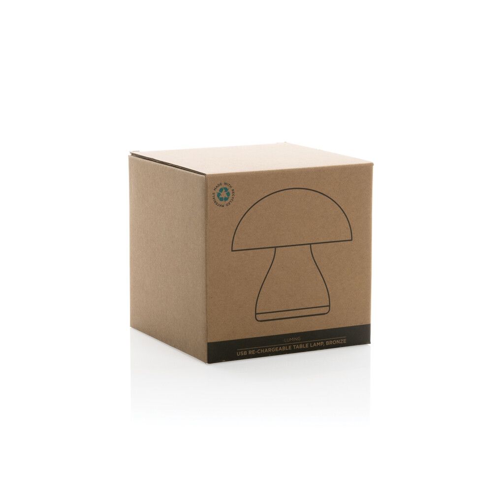 Luming wiederaufladbare USB-Tischlampe aus RCS Kunststoff - bronze-516