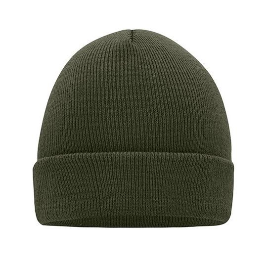 Knitted Cap - olive-642
