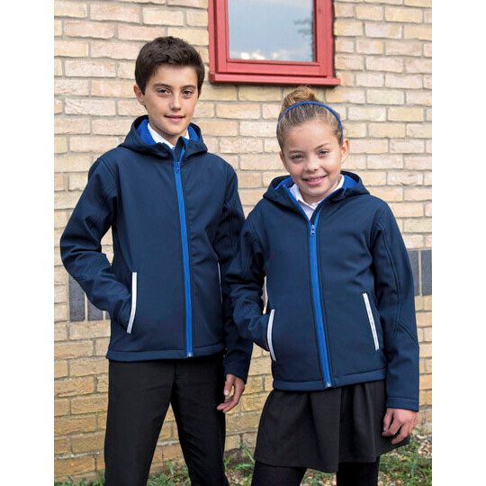 Youth TX Performance Hooded Soft Shell Jacket - neon yellow-548