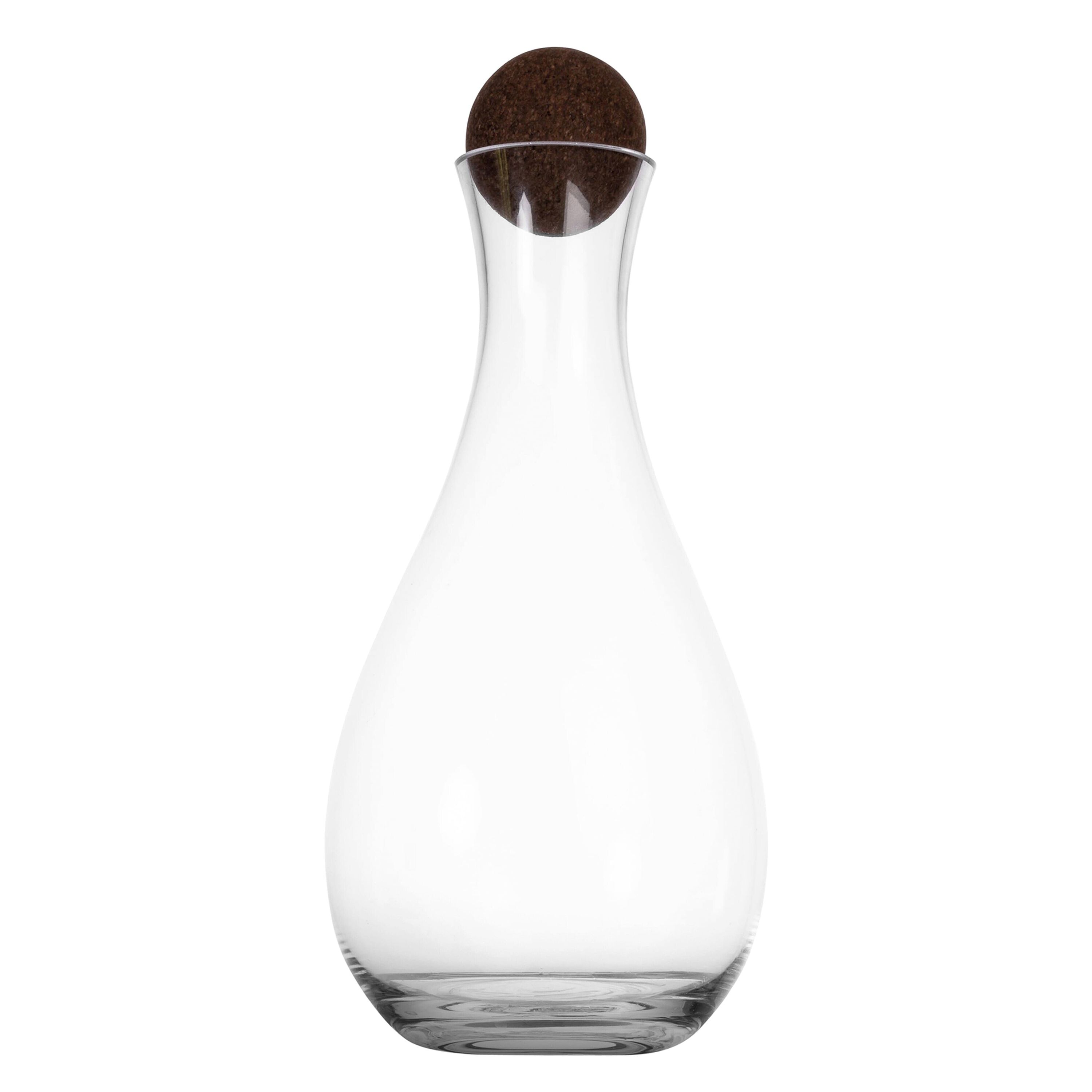 Sagaform Nature Weinkaraffe mit Korkstopfen 2 liter - transparent-930