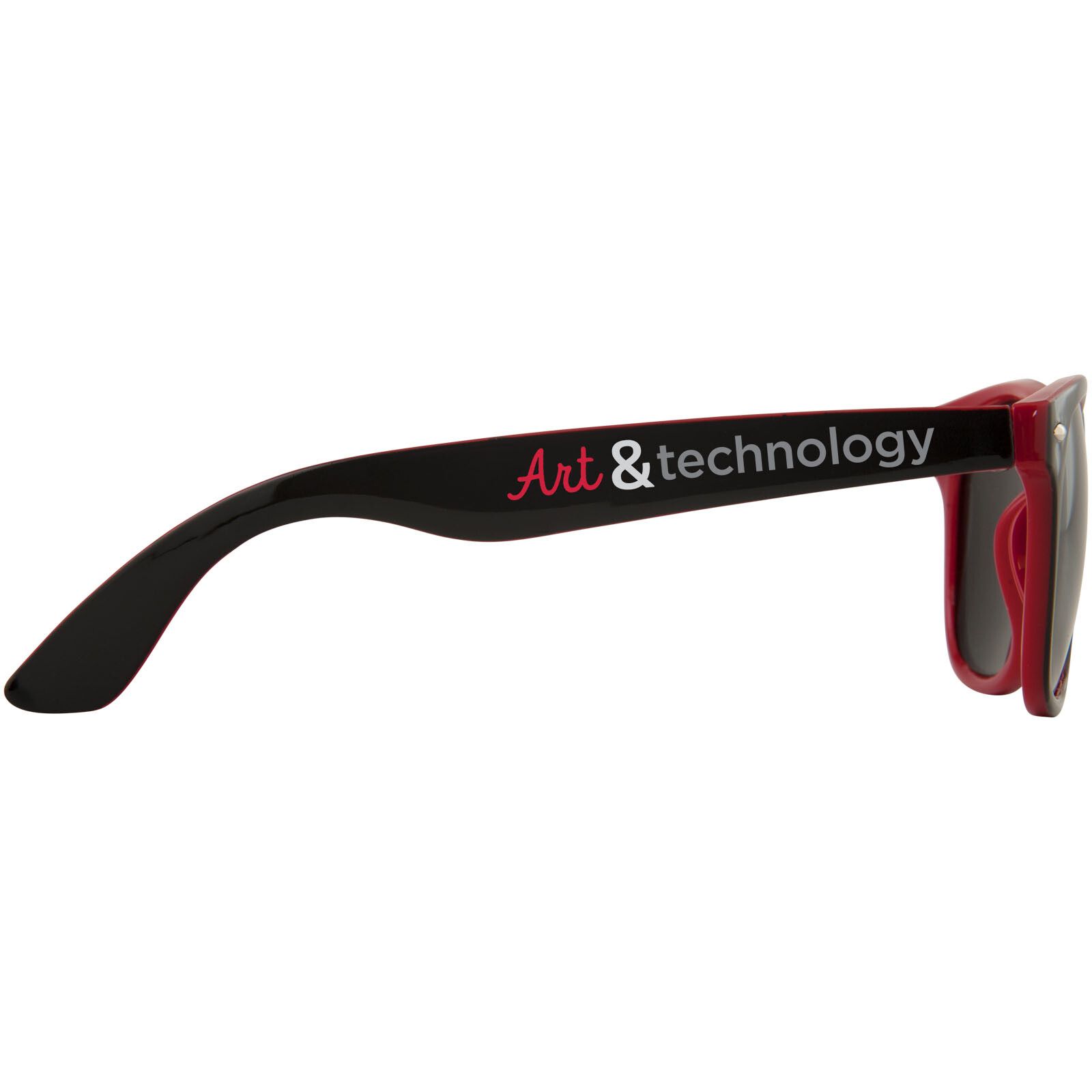 Sun Ray Sonnenbrille mit zweifarbigen Tönen - rot -  schwarz-952