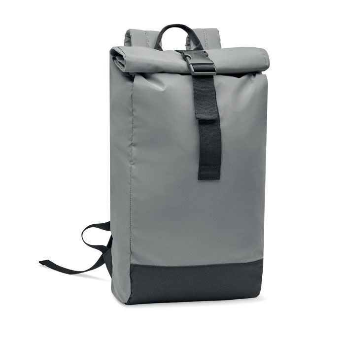 Reflektierender Rucksack BRIGHT ROLLPACK - mattsilber-703