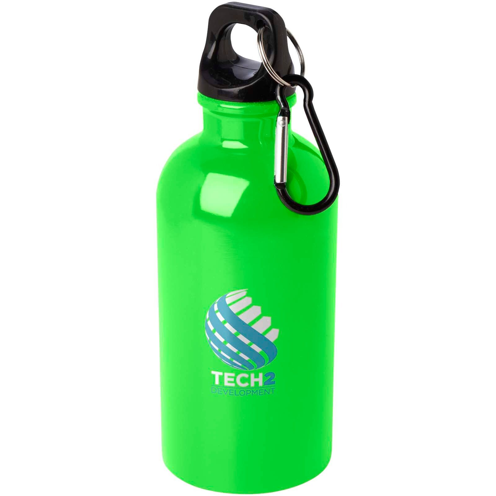 Oregon 400 ml RCS-zertifizierte, einwandige Trinkflasche aus Edelstahl mit Karabinerhaken - apfelgrün-892