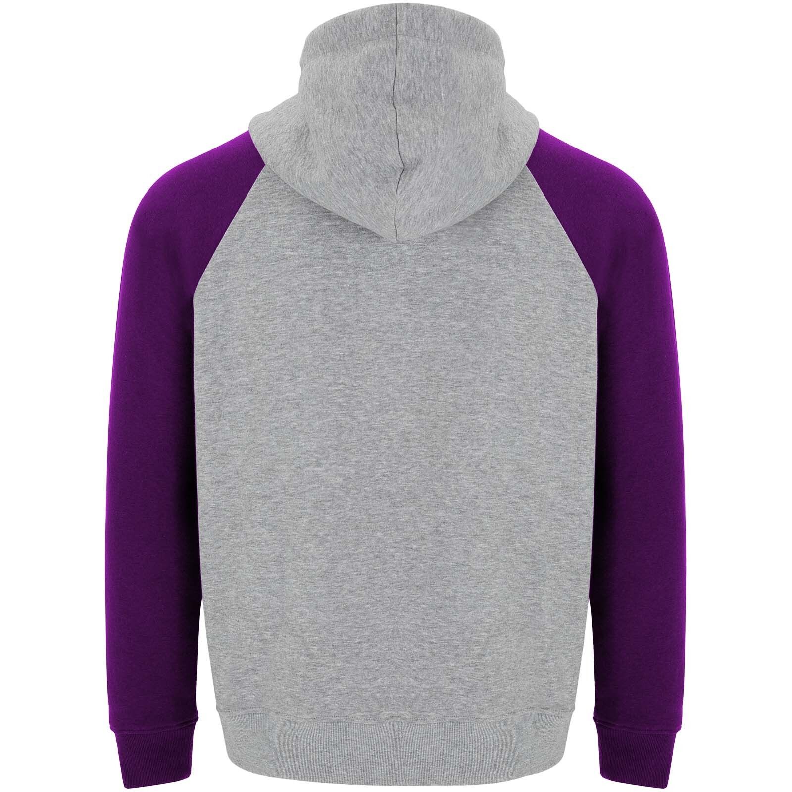 Badet zweifarbiger Kapuzenpullover für Kinder  - heather grau -  lila-468