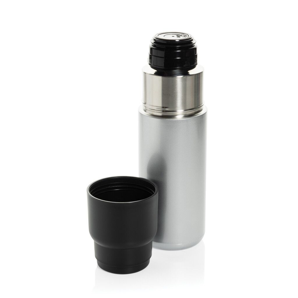Thermocup RCS recycelte Thermoflasche mit Becher, 500ml - silber-477
