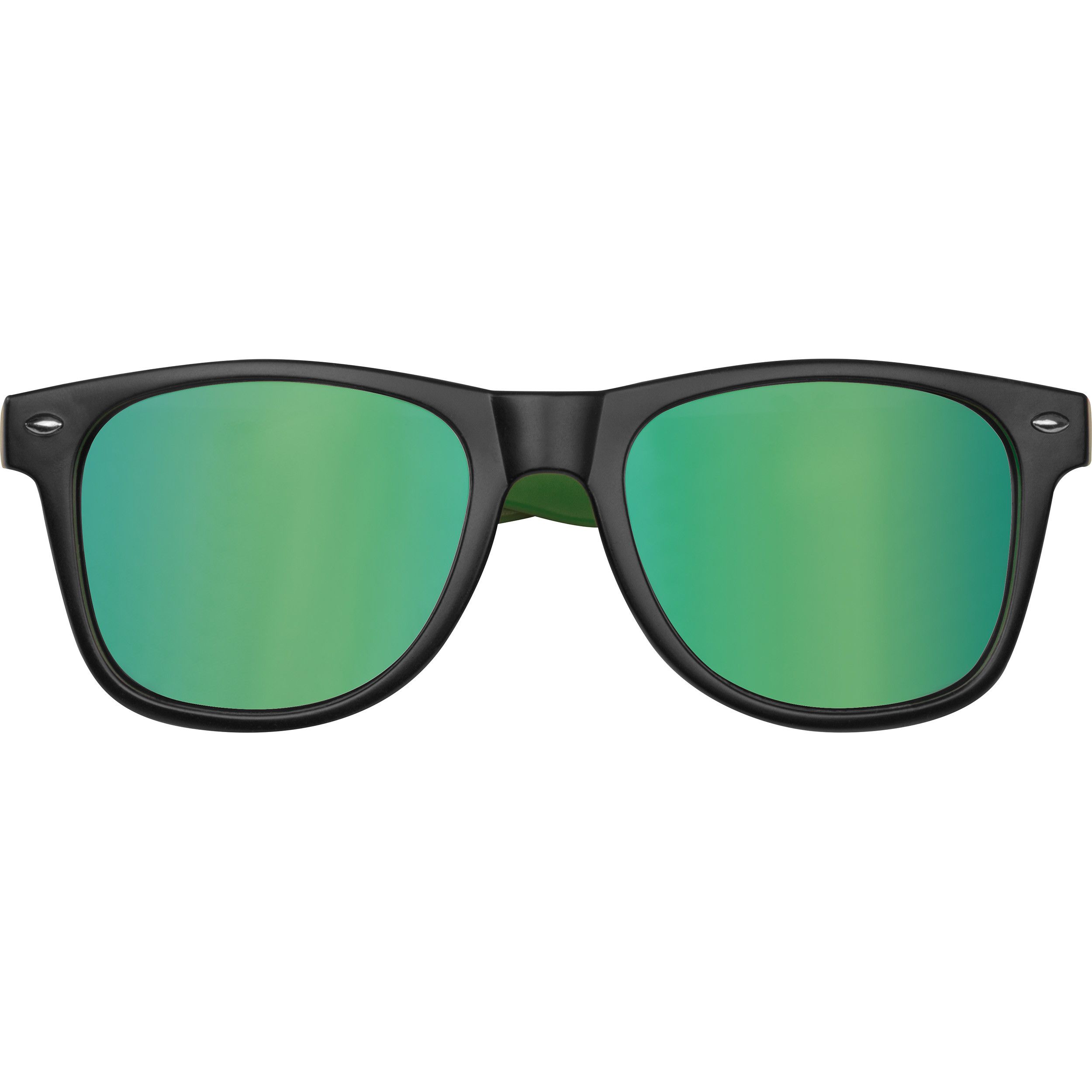 Sonnenbrille aus Kunststoff mit verspiegelten Gläsern, UV 400 Schutz - grün-244