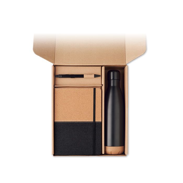 Geschenk-Set 3-teilig CADEAU - schwarz-90