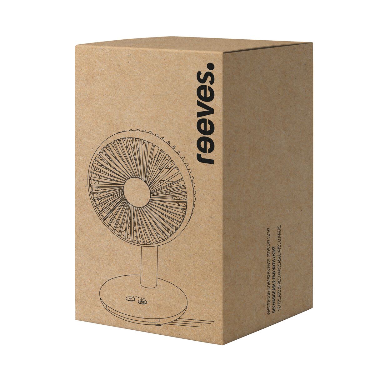 Wiederaufladbarer Ventilator mit Licht DESKSTREAM - weiß-209