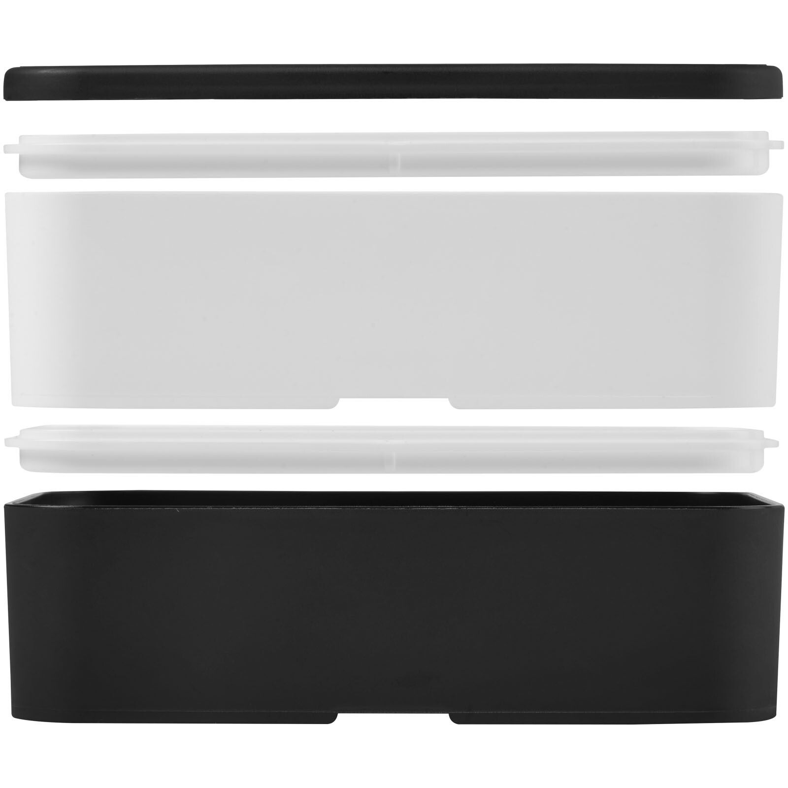 MIYO 700+700 ml Doppel-Lunchbox - schwarz -  weiss -  schwarz-940